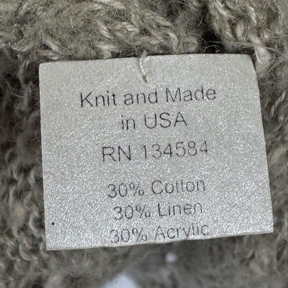 Georgina Estefania Sweater Womens Small Knit Wool Linen Pullover Made in USA - Picture 9 of 10